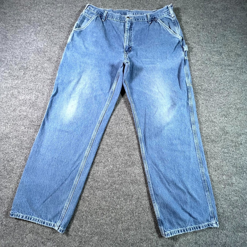 Carhartt Carpenter Jeans Men's 40x32 Blue Denim Straight Outdoor Utility Pocket